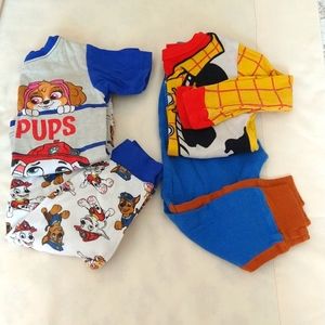 DISNEY TOY STORY AND NICKELODEON PAW PATROL PAJAMA SETS